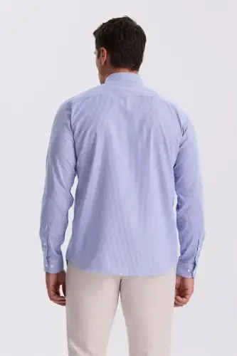 Lacivert Comfort Fit Non İron Gömlek - 4