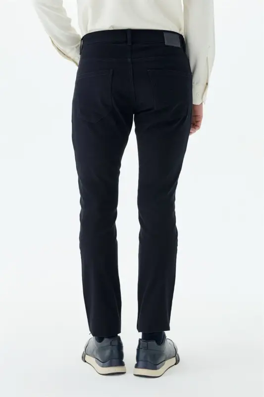 Lacivert Comfort Fit Spor 5 cep Pantolon - 4
