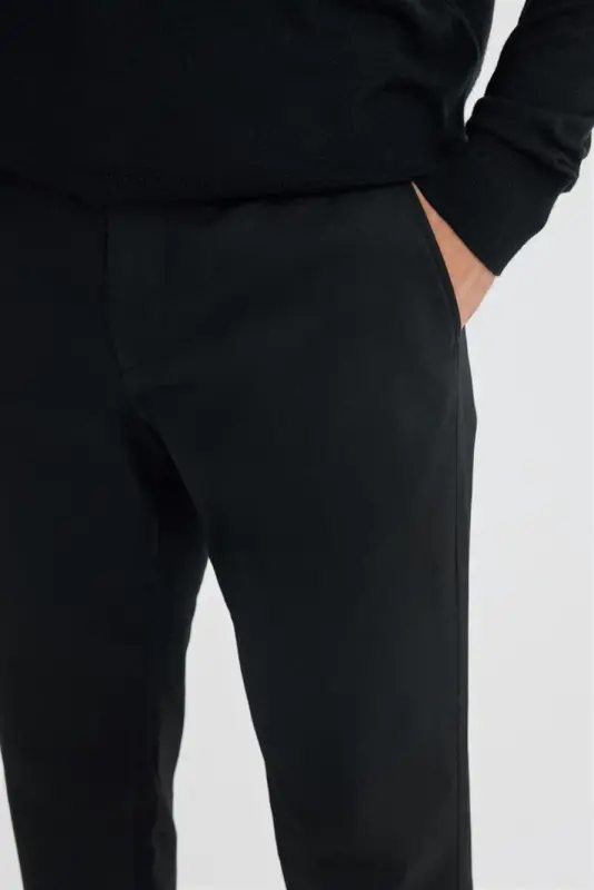 Lacivert Comfort Fit Yan Cep Pantolon - 3