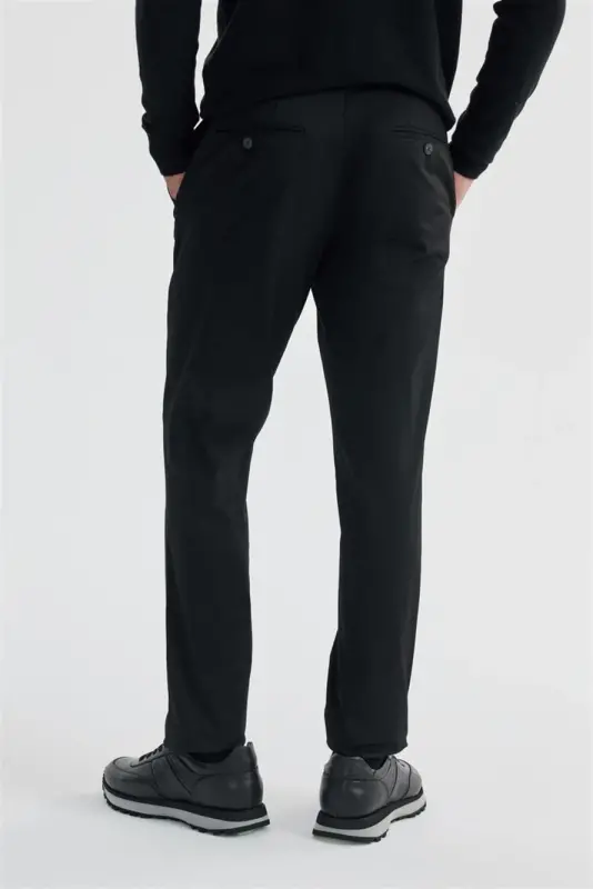 Lacivert Comfort Fit Yan Cep Pantolon - 4