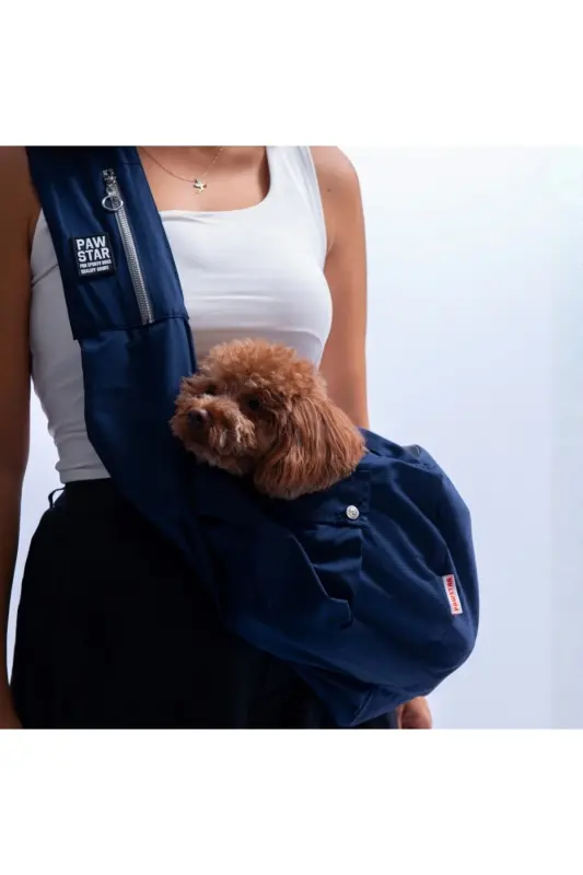 Lacivert Crossbody Çanta Kedi Köpek Taşıma Çantası - Lacivert - 1