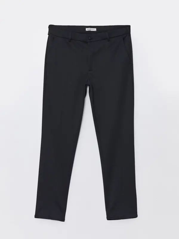 Lacivert Dar Kalıp Erkek Chino Pantolon-Lacivert - 5