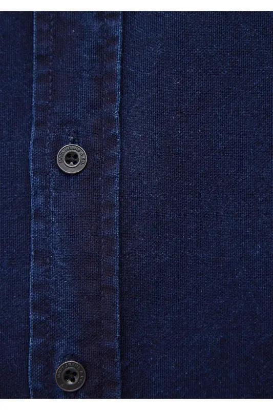 Lacivert Denim Ko'ylak Slim Fit / Tor Kiyim 0211129 - 6