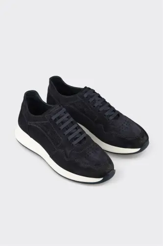 Lacivert Deri Erkek Spor Ayakkabı - ELLE SHOES (1)