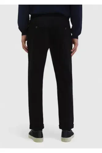 Lacivert Düz Dokuma Regular Fit Casual %100 Pamuk Pantolon - 6