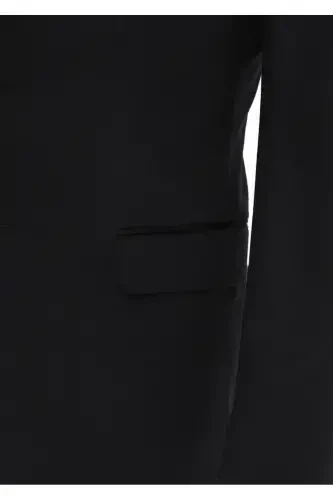 Lacivert Düz Regular Fit %100 Kaşmir Ceket - 4