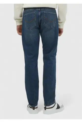 Lacivert Düz Regular Fit Denim %100 Pamuk Pantolon - 5