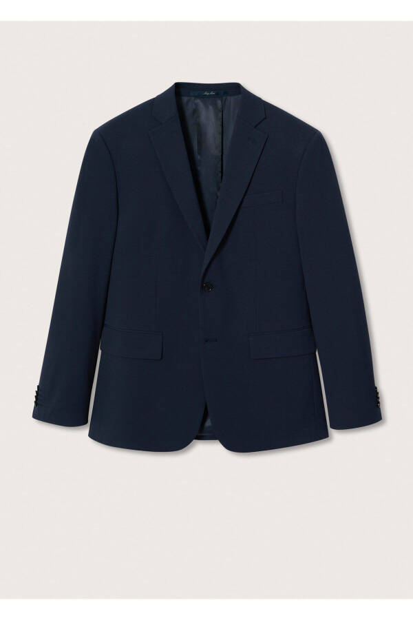 Lacivert Erkek Blazer Ceket 37061272-Lacivert/Renkli - 3