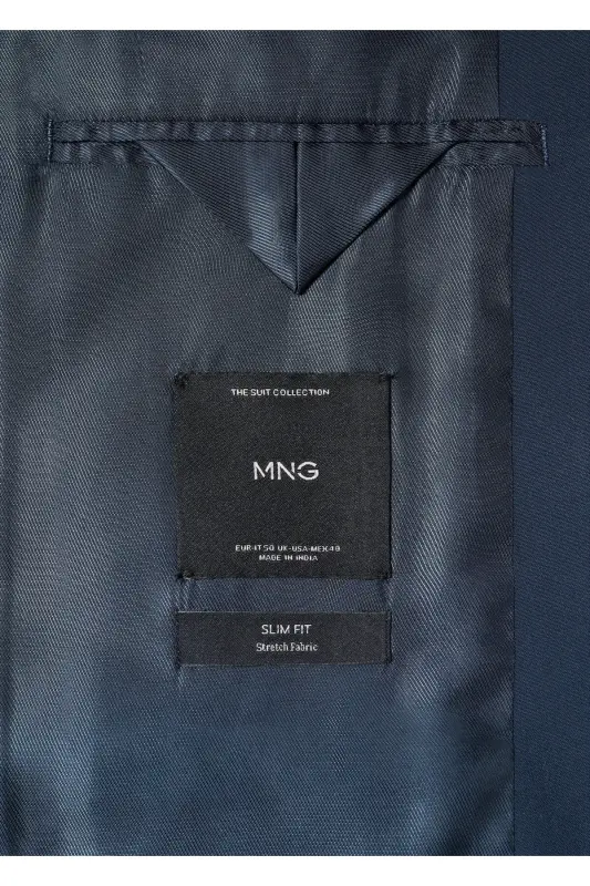 Lacivert Erkek Blazer Ceket 47020092-Lacivert/Renkli - 6