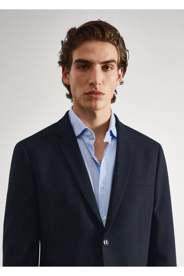 Lacivert Erkek Blazer Ceket 47050659 - 5