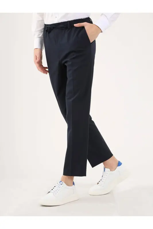 Lacivert Erkek Regular Fit Düz Klasik Pantolon - 2