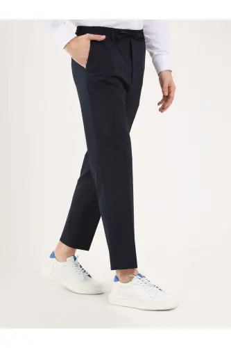 Lacivert Erkek Regular Fit Düz Klasik Pantolon - 4