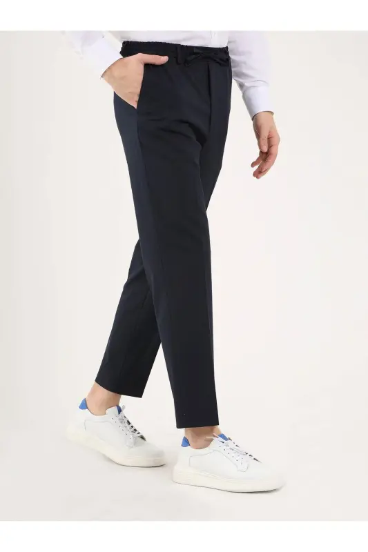 Lacivert Erkek Regular Fit Düz Klasik Pantolon - 4