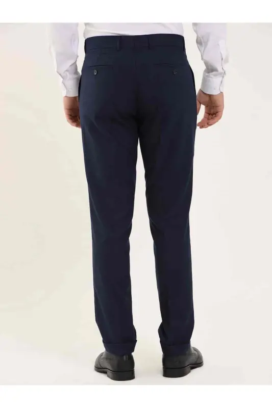 Lacivert Erkek Regular Fit Düz Klasik Pantolon - LACİVERT - 5