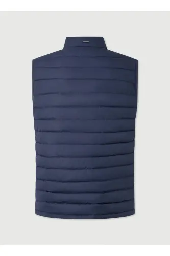 Lacivert Erkek Dik Yaka Slim Fit Puffer Yelek Modazone403089 - Lacivert - 7