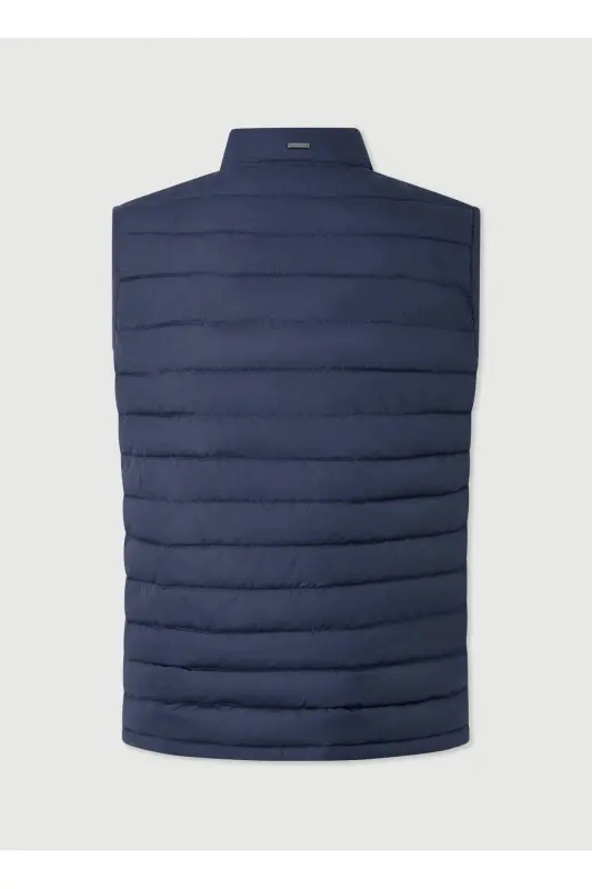 Lacivert Erkek Dik Yaka Slim Fit Puffer Yelek Modazone403089 - Lacivert - 7