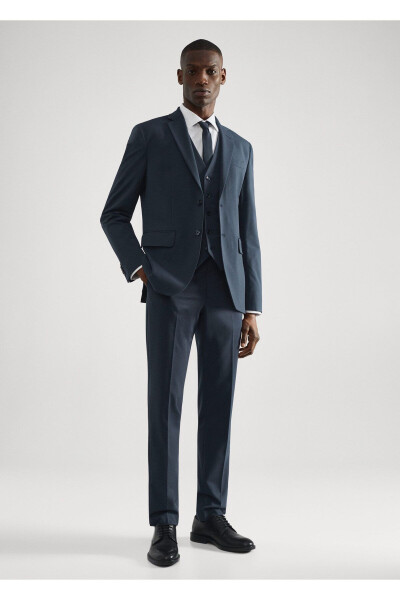 Lacivert Erkek Yelek 47060812-Lacivert - MANGO MAN