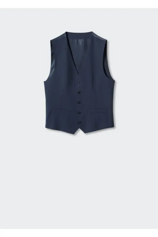 Lacivert Erkek Yelek 47060812-Lacivert/Renkli - MANGO MAN