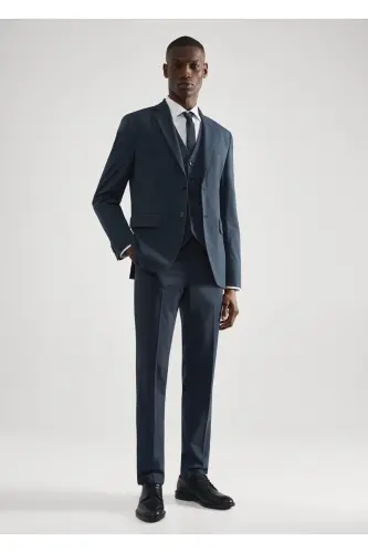 Lacivert Erkek Yelek 47060812-Lacivert/Renkli - 8