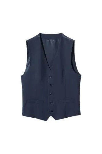 Marineblaue Herrenweste47060812 - Marineblau/Bunt - MANGO MAN (1)