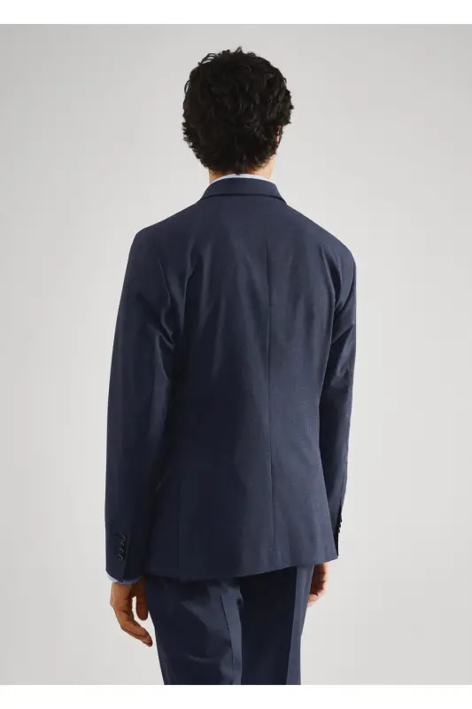 Lacivert Erkek Yetişkin Blazer Ceket 47040556-Lacivert - 11