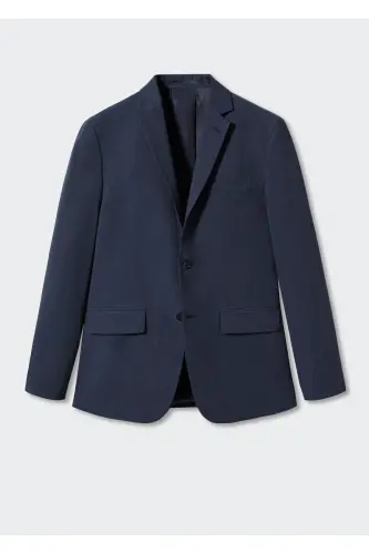 Lacivert Erkek Yetişkin Blazer Ceket 47040556-Lacivert - 4