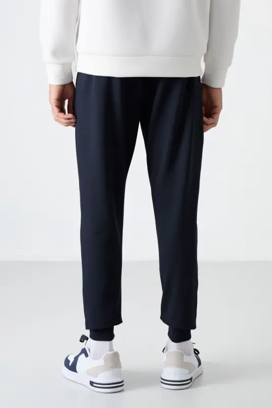 Lacivert Fermuar Cho'ntakli Standart Kalıp Jogger Erkak Sport Shim - 84587-LACİ - 5