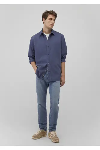 Lacivert Gömlek Regular Fit / Normal Kesim 0211238-87737 - Lacivert-87737 - 1