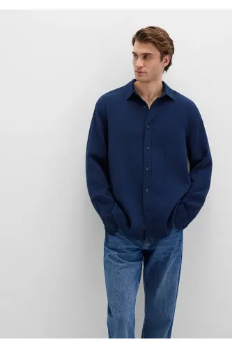 Lacivert Gömlek Regular Fit / Normal Kesim 0211518-80872-Lacivert - 1