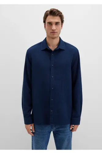 Lacivert Gömlek Regular Fit / Normal Kesim 0211518-80872-Lacivert - 4