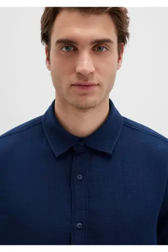 Lacivert Gömlek Regular Fit / Normal Kesim 0211518-80872-Lacivert - 6