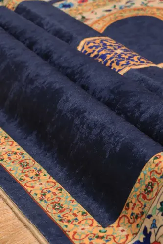 Lacivert Kadife Halı Seccade - Karışık - GENEL MARKALAR (1)