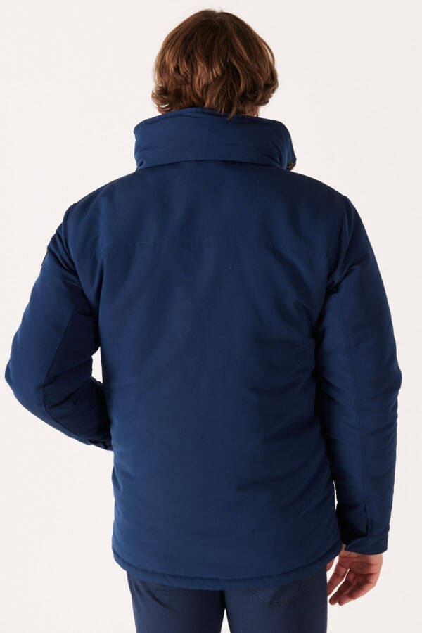 Regular Fit Normal Kesim Kapüşonlu Lacivert Parka - NavyX-W40BWW114 - 7
