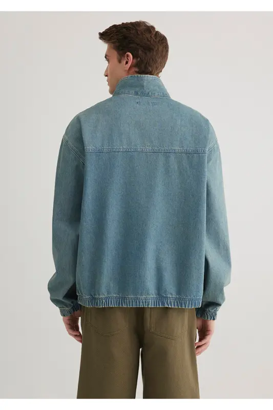 Lacivert Ko'ylak Katta hajmli / Keng kesim 0211418-187 - 5