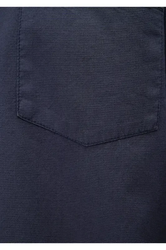 Lacivert Ko'ylak Regular Fit / Oddiy Kesim 0211093 - 5