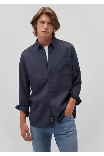 Lacivert Ko'ylak Regular Fit / Oddiy Kesim 0211093 