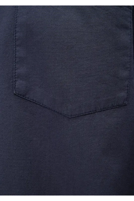 Lacivert Ko'ylak Regular Fit / Oddiy Kesim 0211093 - 5