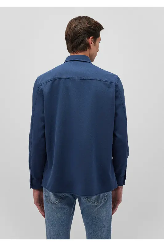 Lacivert Ko'ylak Regular Fit / Oddiy Kesim 0211247 - 4