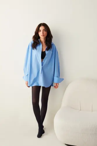 Lacivert Mikro 40 Külotlu Çorap-Pentilicious-66 