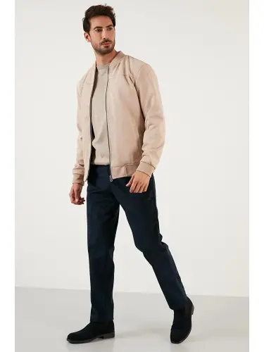 Lacivert Normal Bel Regular Fit Düz Paça Kadife Erkek Pantolon 645MERLIN-Lacivert - 7