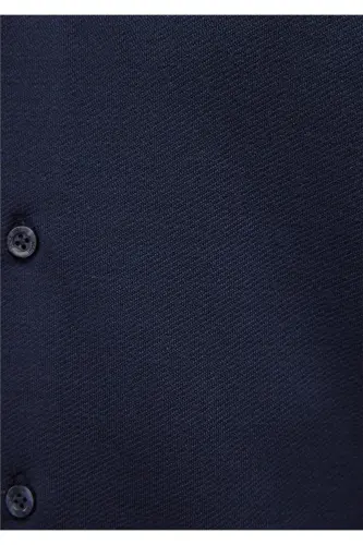 Lacivert O'rma Ko'ylak Slim Fit / Tor Kesim 0211236- - 6
