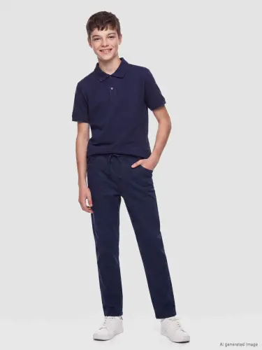 Lacivert Polo Yaka Erkek Çocuk Tişört-L - LC WAIKIKI (1)