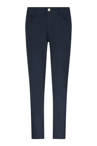 Lacivert Regular Fit 5 Cep Pamuklu Kanvas Pantolon - Lacivert - 1
