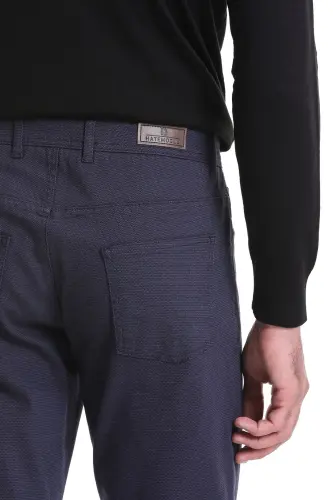 Lacivert Regular Fit Düz 5 Cep Pamuklu Kot Pantolon - Lacivert - 6
