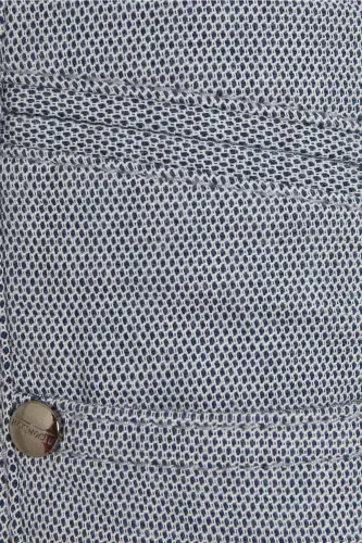 Lacivert Regular Fit naqshli paxtalik 5 cho'ntakli kanvas - 3