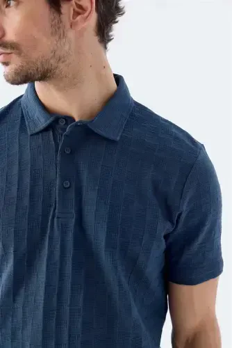 Lacivert Slim Fit %100 Pamuk Polo Yaka T-Shirt - Modazone (1)