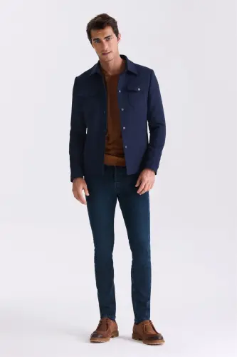 Lacivert Slim Fit Bebe Yoqa Sport Mavsumiy Kurtka - JAKAMEN (1)