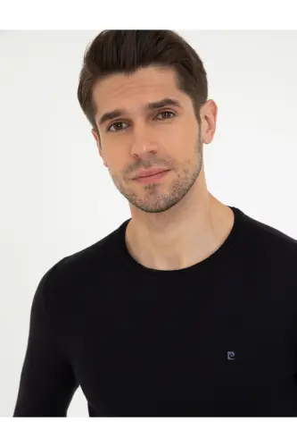 Lacivert Slim Fit Bisiklet Yaka Basic Triko Kazak 50248582-VR033-Lacivert - PIERRE CARDIN (1)