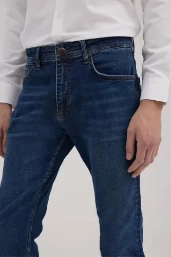 Lacivert Slim Fit Jean Jinsi Shim - 3