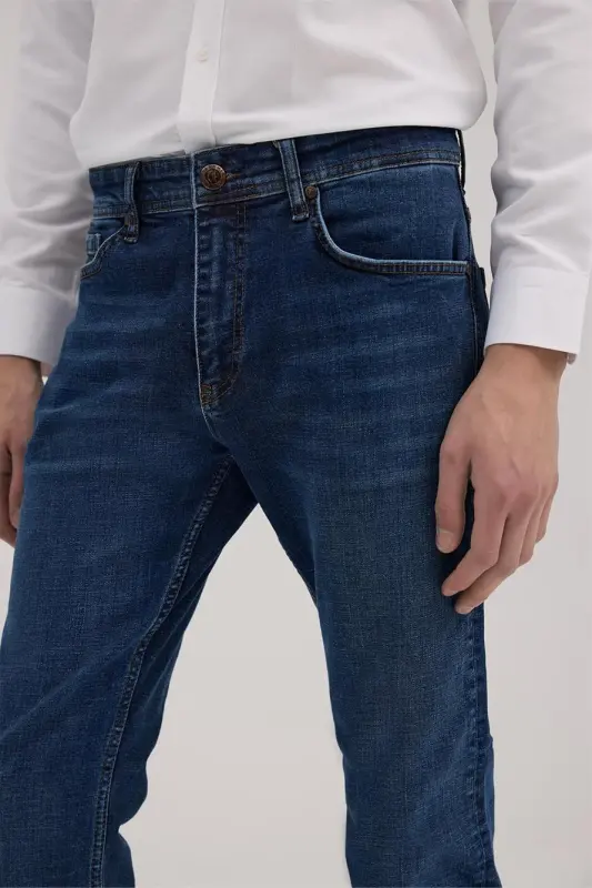 Lacivert Slim Fit Jean Jinsi Shim - 3